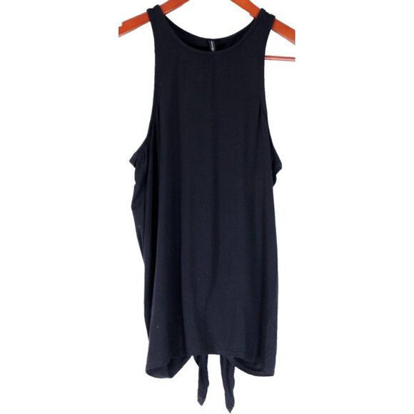 Carbon38 Women's Small Black Tie-Back Tank Top  Micro Modal Sleeveless T-Shirt - Picture 5 of 5